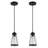 2 - Light Matt Black Bell Pendant