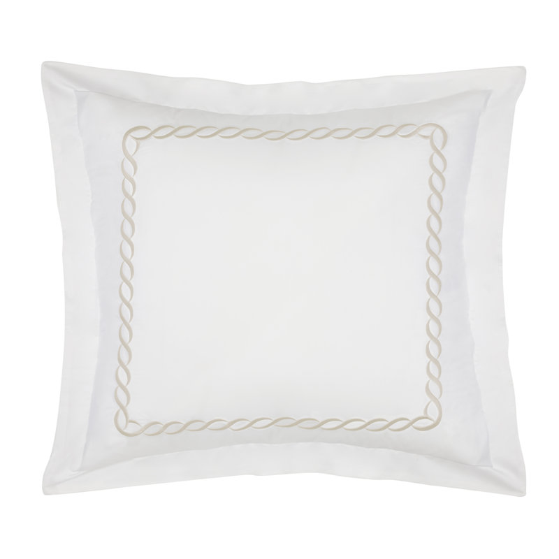 Lisbeth Classic Cotton Blend Sham, Euro, Taupe