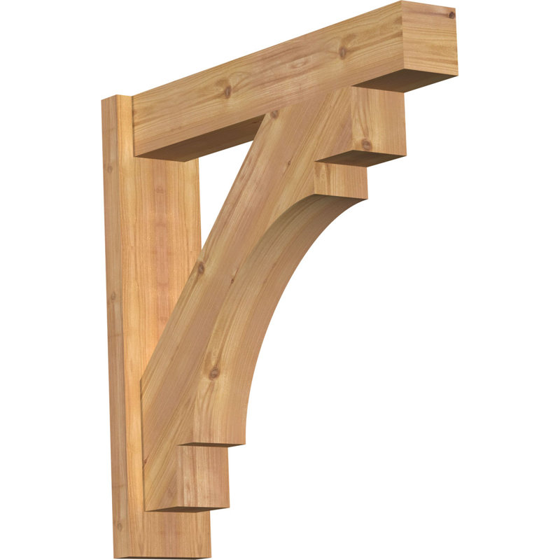 Persienne en bois Merced Block Rustic Timber, P 26 po x H 26 po, 6" W Western Red Cedar (Rough Sawn)