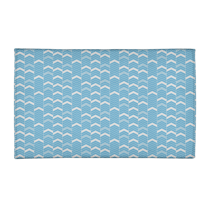 Chenille Chevron Indoor Rug, Rectangle 4' x 6'