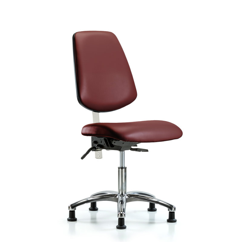 Chaise de bureau Kurosh, Bleu, Roulettes, H 29 po
