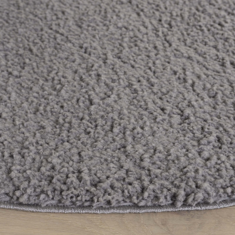 Jemery Performance Solid Color Rug, Round 6'7"