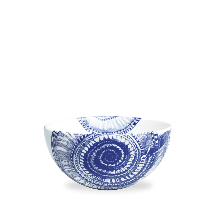 Ships And Shells Handmade Porcelain Dessert Bowl