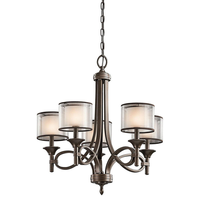 Roundtree 5 - Light Shaded Chandelier