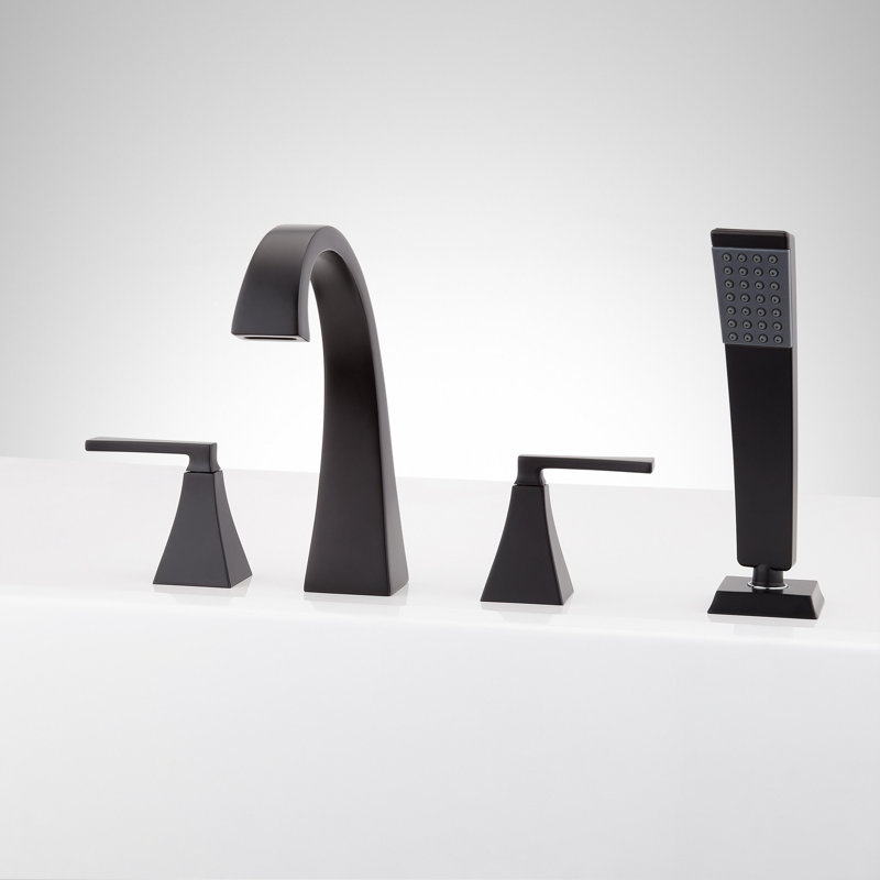 Vilamonte Deck Mounted Roman Tub Filler Faucet - Includes Hand Shower