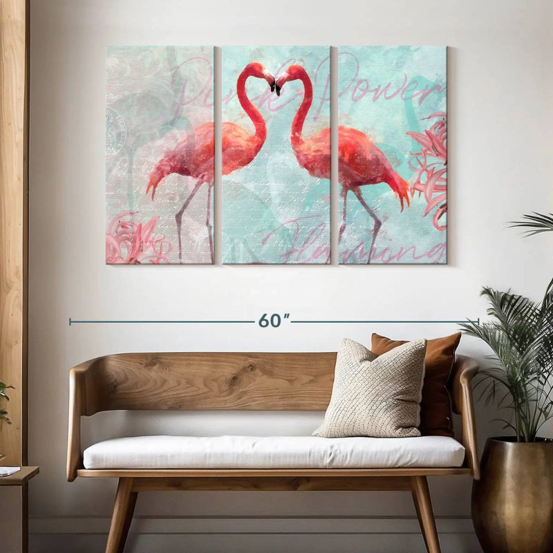 Brampt Flamingo Power, 32" H x 50" W