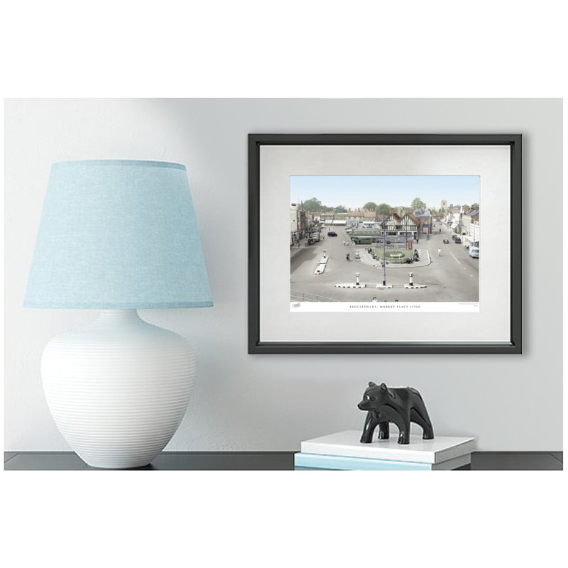 Biggleswade, Market Place C1960 - Single Picture Frame Print, 28cm H X 36cm W x 2cm D