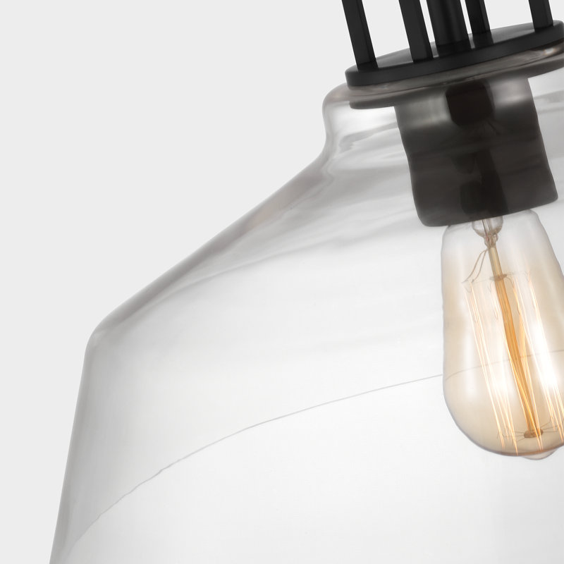 Payton Pendant, Midnight Black, 8.38" H x 15" W x 15" D