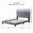 Linen Upholstered Platform Bed-1381568605-1381568610