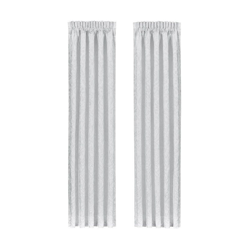 Paire de panneaux de fenêtre Astoria, L 50 po x L 84 po, Blanc