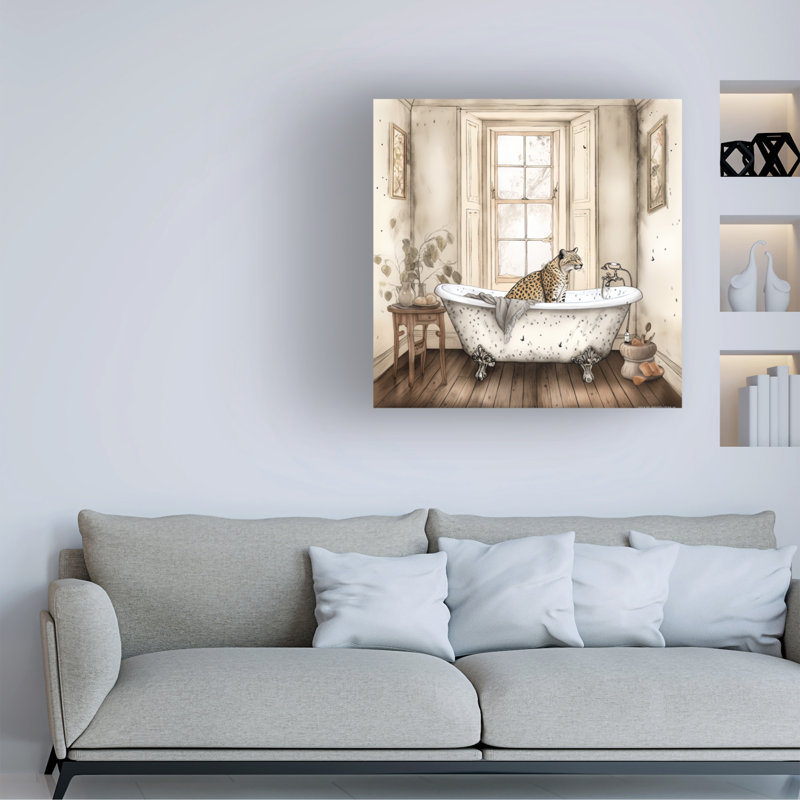 «Bathtime 13 on Canvas» par Sasha, reproduction, H 14 po x l 14 po x P 2 po