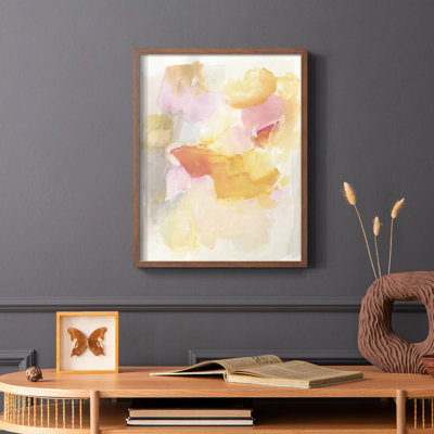 Warm Petals I, reproduction encadrée - bois massif