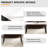 62.99" Modern Artificial Stone White Curved Edge Black Metal Leg Dining Table-Can Accommodate 6 People(Dining Table Only)-496989661