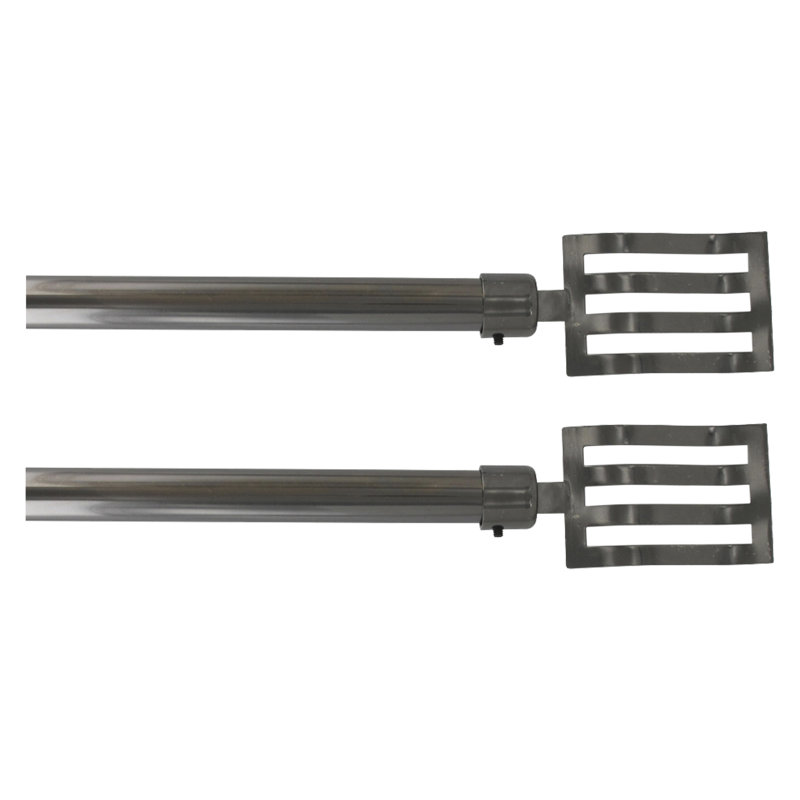 Tringle à rideaux simple ajustable Wave de 50 à 82 po Wave, Graphite