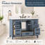 Ensemble de meuble-lavabo autoportant à simple cuve 48 po avec plateau en quartz Allendale, tiroirs et portes à fermeture en douceur-1873021930-1873021931