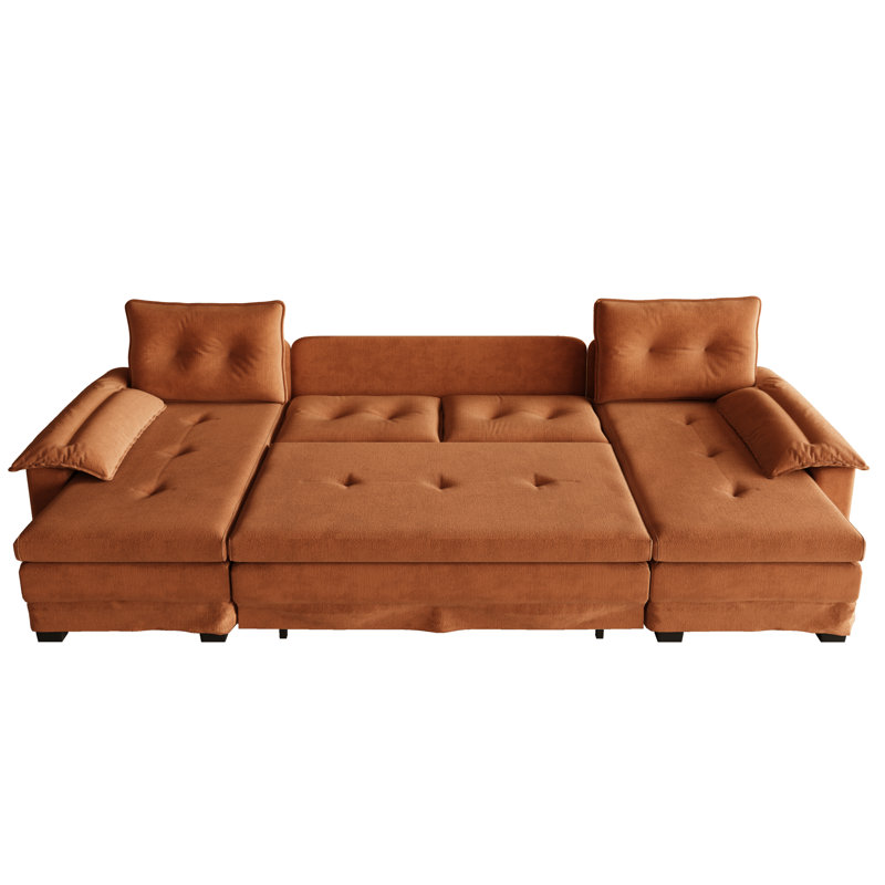 Canapé-lit modulaire en chenille de 109,5 pouces Sleeper