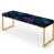 Bambou crépuscule vert et motif tropical mauve