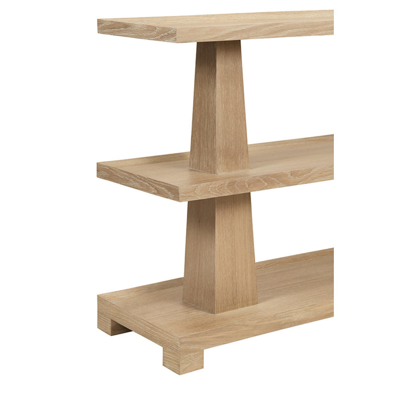 62'' W Console Table, Cerused Oak