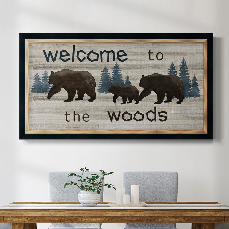 «Bears Welcome», reproduction d'un seul cadre photo sur toile, H 21 po x l 37 po x P 1 po