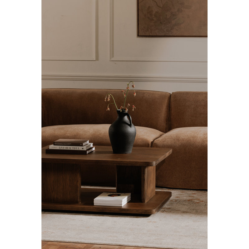 Casey Small Coffee Table Dark Brown, Dark Brown, 16" H x 64" L x 48" W