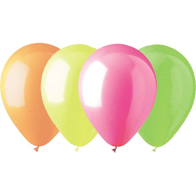 PMU Latex Balloons 12 inch Neon Assorted Pkg/100