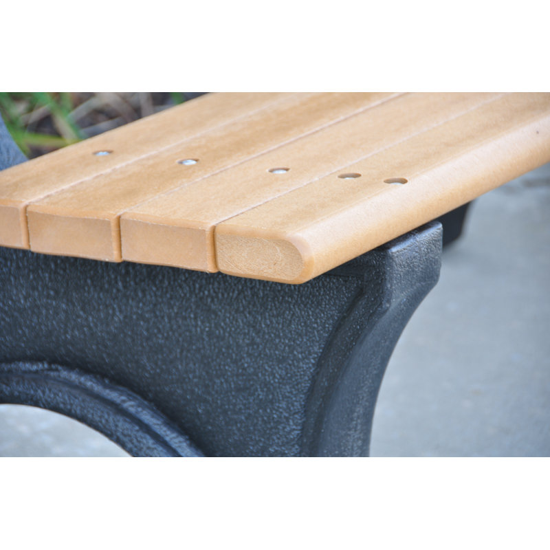 Banc de parc en plastique recyclé Wetzel, Boulon en J, 6', Cèdre