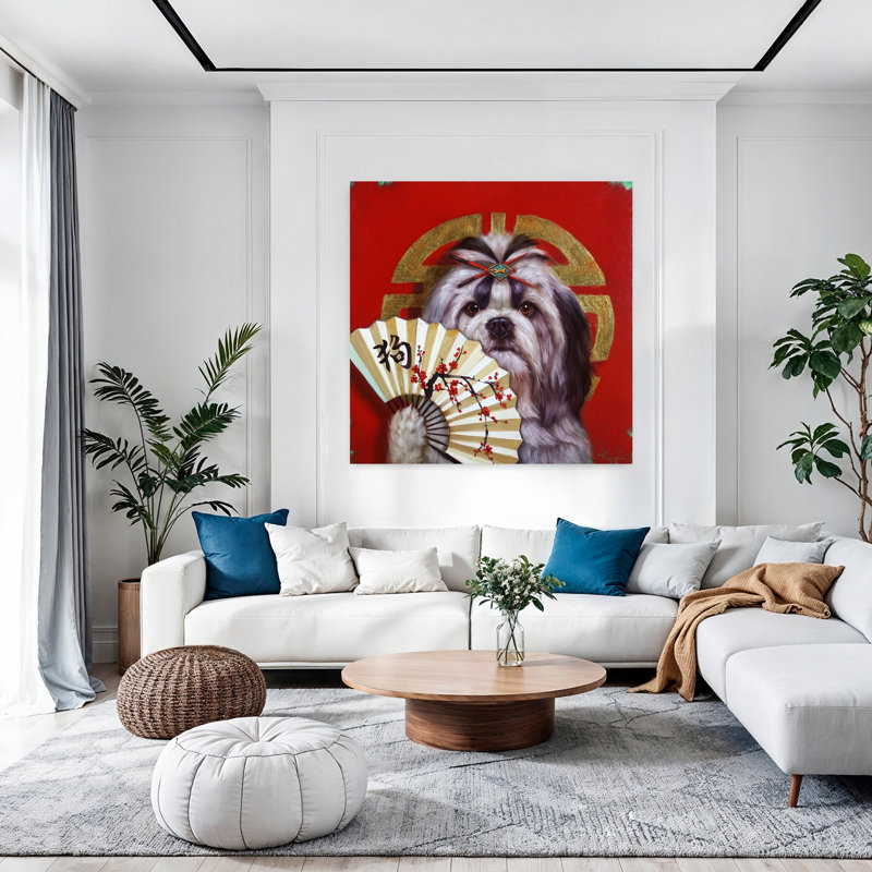 «Eternal Companion Contemporary Dog», art urbain, H 48 po x l 48 po