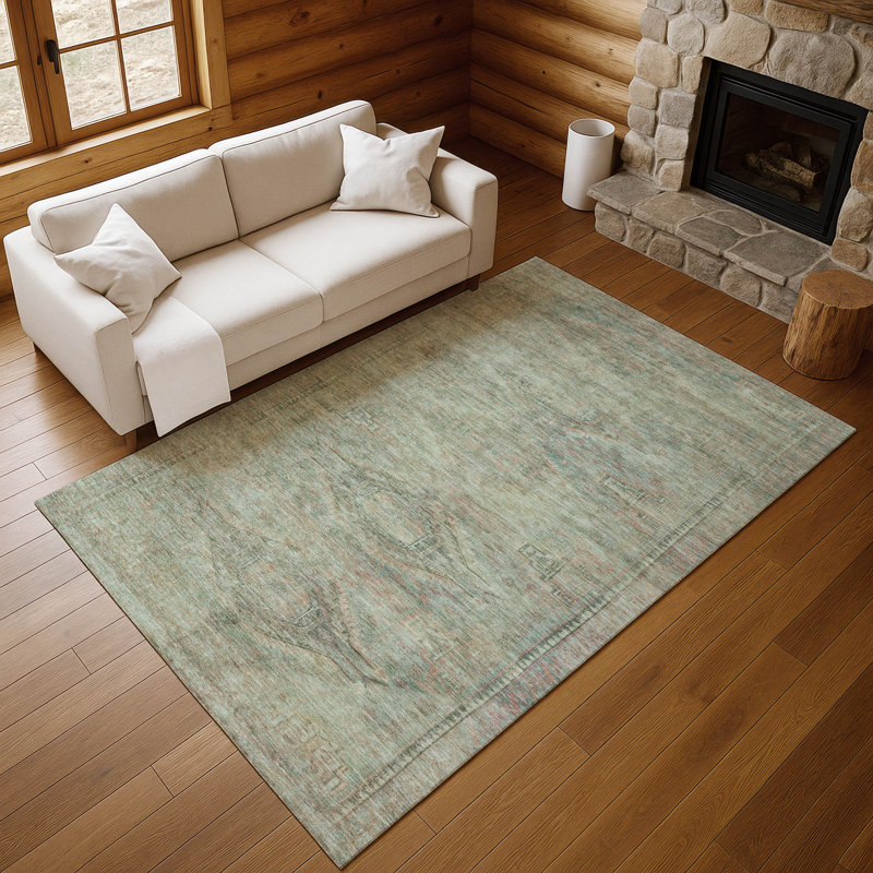 Premium Machine Washable Marasco AMF1631 Global Rug, Rectangle 9' x 12'