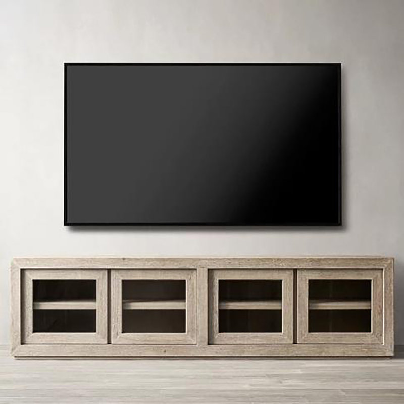 Meuble télé américain simple, Gris clair