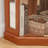 69.84" H Elegant Corner Storage Curio Cabinet With Built-In Lighting-570837525