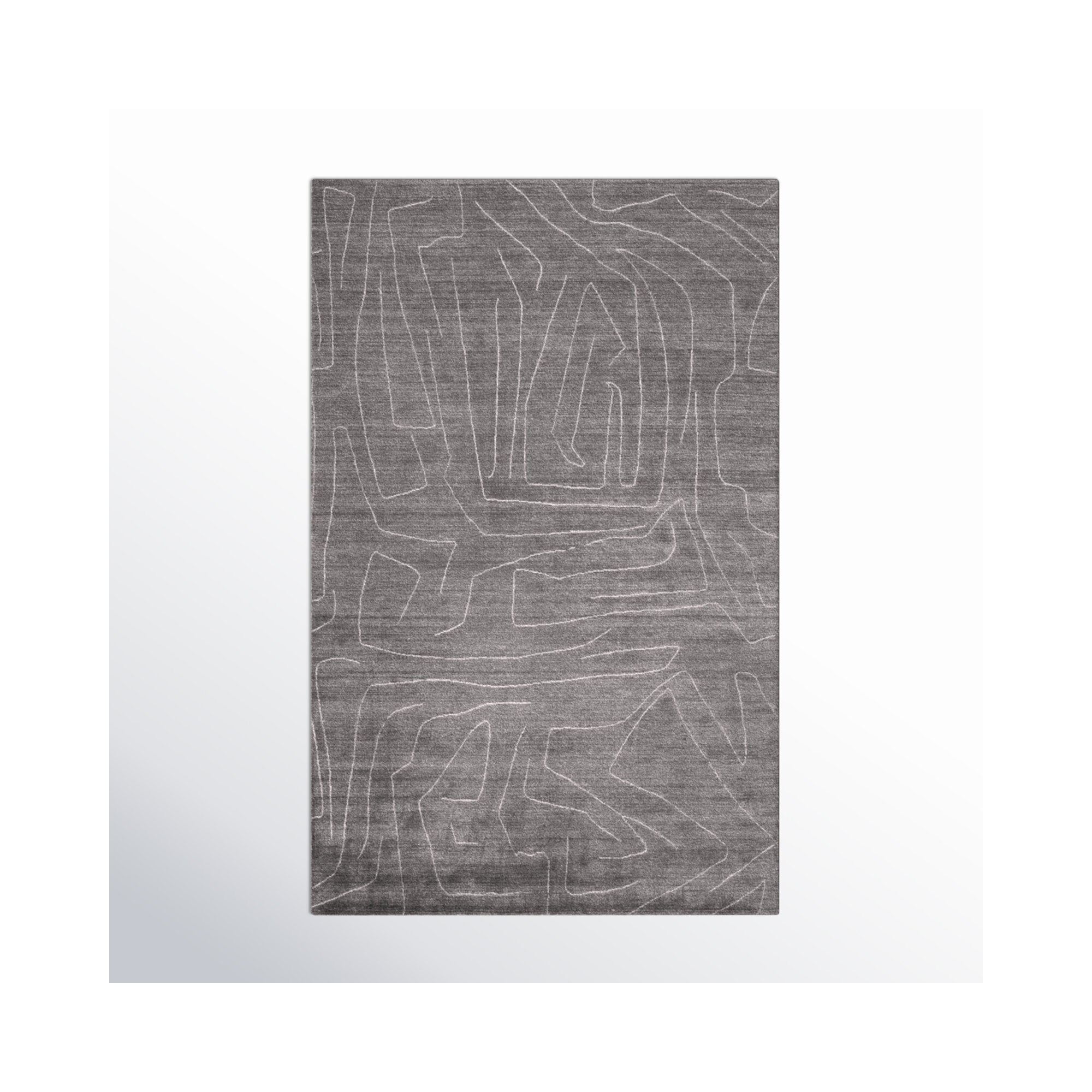 Orwell Handmade Charcoal Gray Rug, Rectangle 2' x 3'