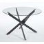 Table de salle à manger ronde avec pieds en métal et verre trempé-215158085-215158084-224540002