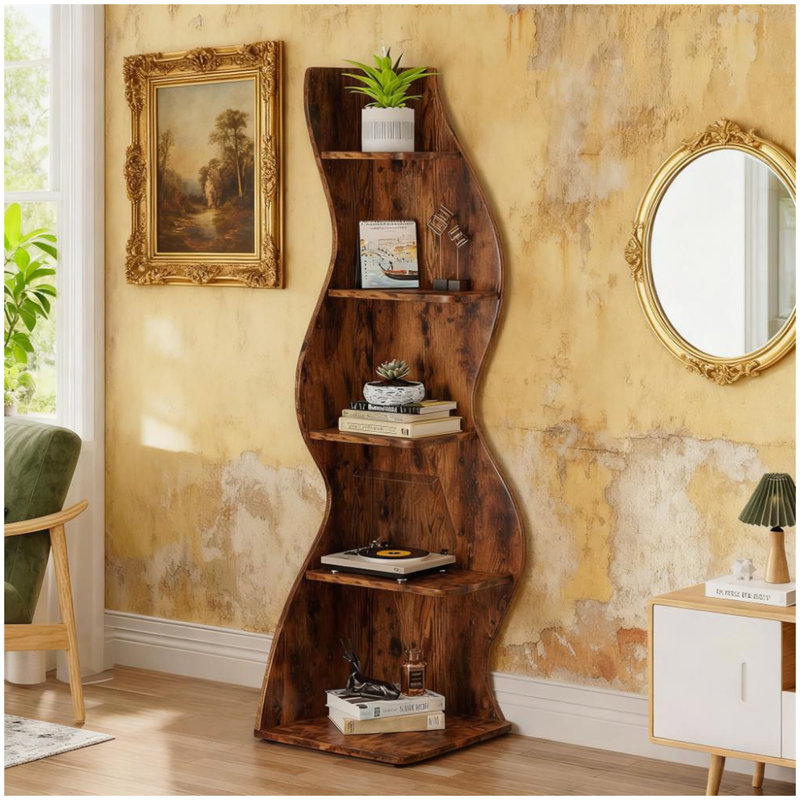 Support pour plante à 5 niveaux, Brun