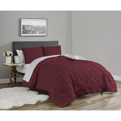 Ensemble d'édredon réversible en microfibre 3 pièces Jari