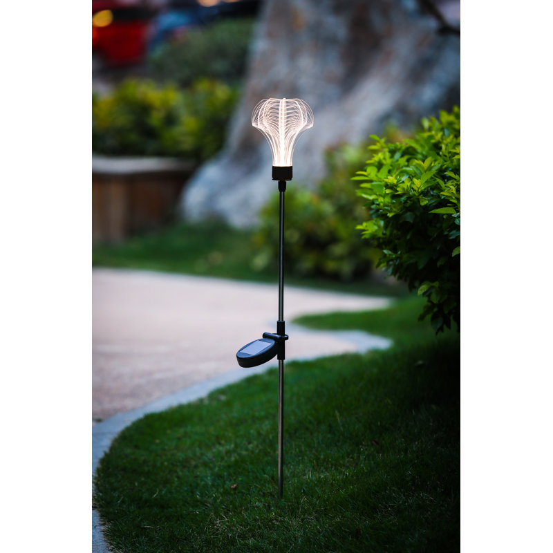 Silver Solar Powered Integrated LED Pathway Light