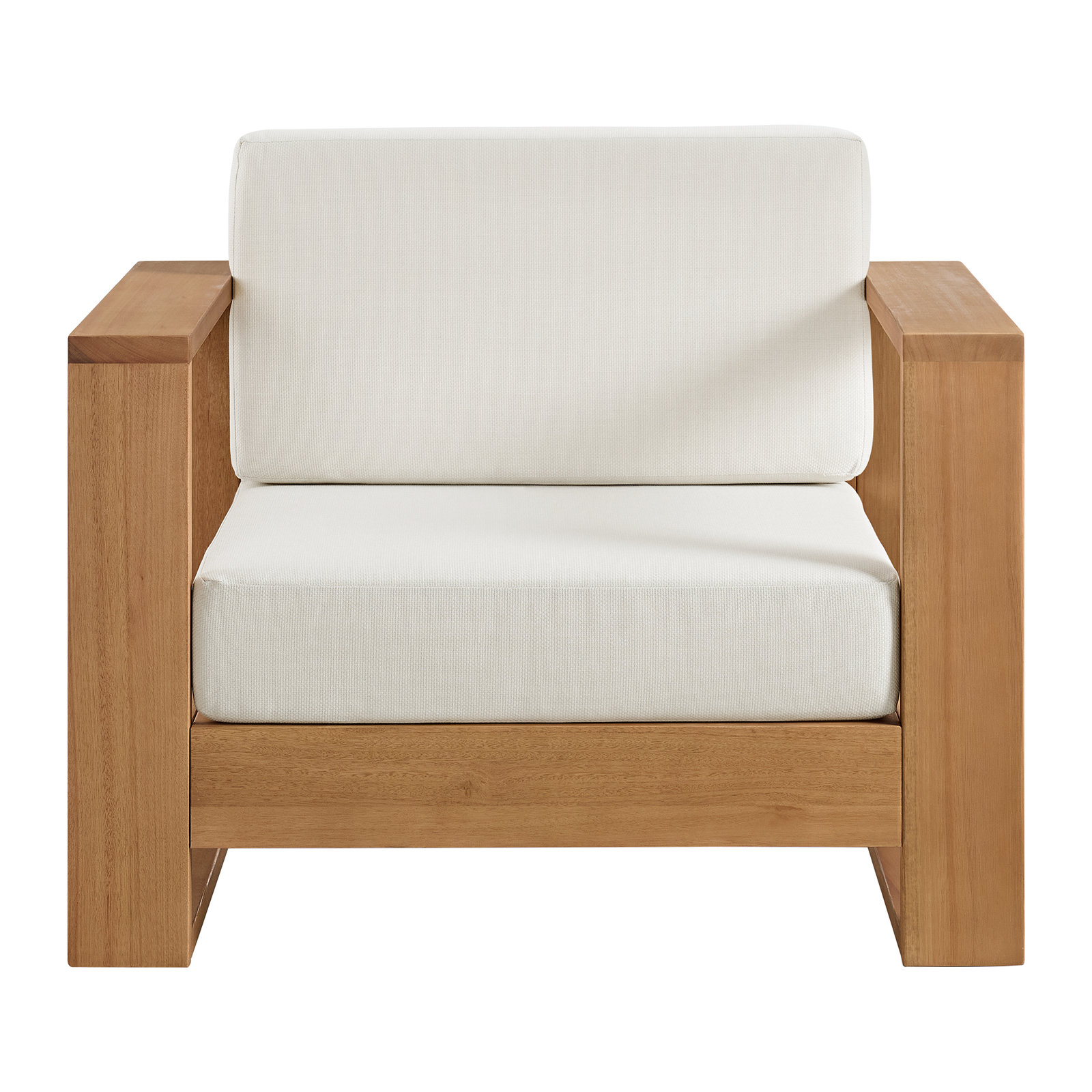 Shay 39" Outdoor Lounge Chair In Oiled Eucalyptus