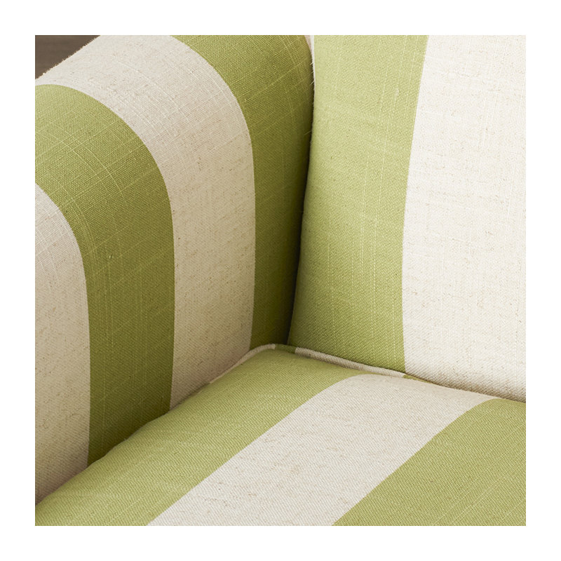 Aportela Upholstered Armchair, Green/White Polyester Blend