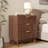Rhythm Walnut Night Stand Set of 2 with 3 Drawers, Fluted Bedside Table Set of 2, Wood Bedroom Nightstand, 23.6"W x 15.8"D x 28.3"H-88290128-89136856