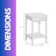 Ankeus 39cm W Manufactured Wood Bedside Table