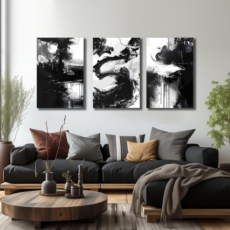 3 Piece Wrapped Canvas Print, 90 cm H x 60 cm W