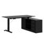Bureau debout à hauteur ajustable en L de L 63 po avec armoire Cyril-818163491