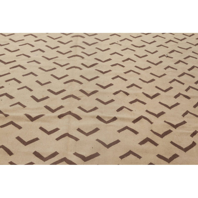 Modern One-of-a-Kind Rectangle 5'10" x 9' Flatweave Area Rug