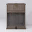 Table d'appoint pour cage pour chien avec station de recharge, porte en verre trempé et tiroir de rangement