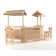 Three Bar Bamboo Tiki Set With  Four Stools By RAM Game Room