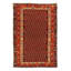 One-of-a-Kind 3'11'' x 5'6'' 1900s Area Rug in Navy Blue/Rust
