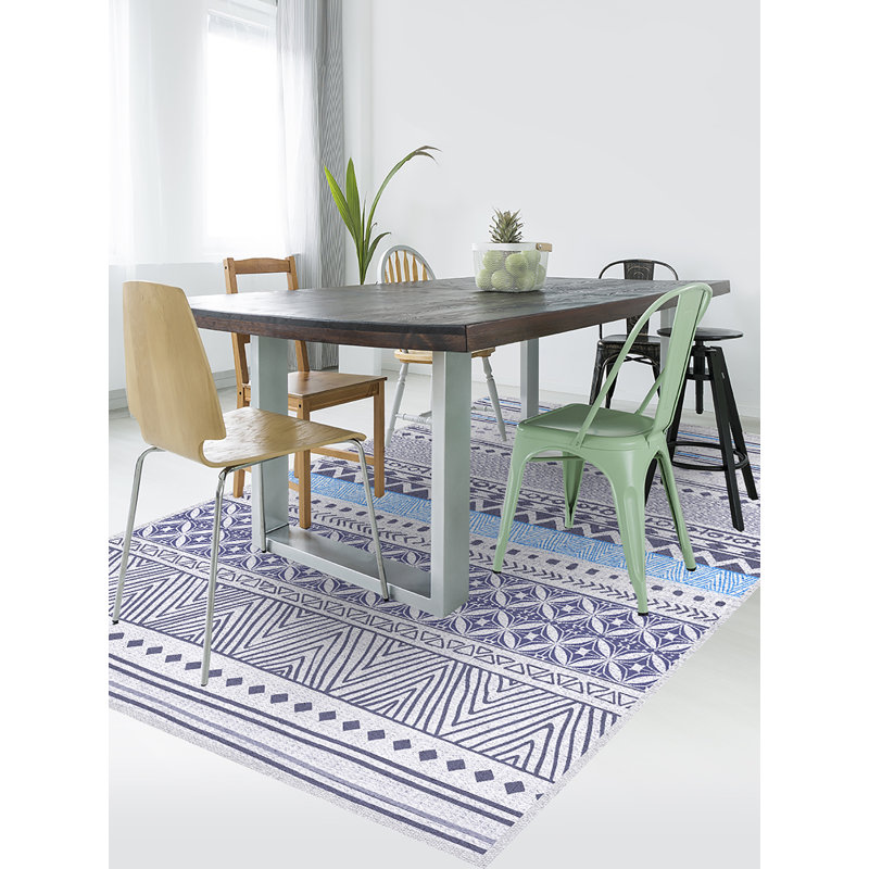 Kristie Tribal Rojo Purple/Blue Indoor/Outdoor Rug, Rectangle 133 x 200cm