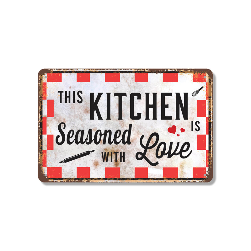 Cette cuisine est assaisonnée d'amour 10 po x 14 po