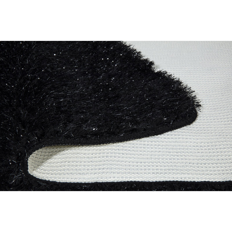 Eschelle Solid Colour Shag Area Rug, Rectangle 50 x 80cm