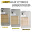 Meuble-lavabo mural de 107 cm (42 po) avec lavabo décoratif en céramique, 1 tablette de rangement, 2 portes à fermeture amortie, emballage amovible, contreplaqué-1552442386-1552442387