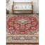 Hand Knotted Wool Oriental Area Rug in Red And Navy